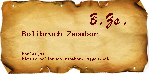 Bolibruch Zsombor névjegykártya