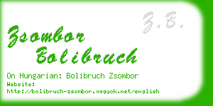 zsombor bolibruch business card
